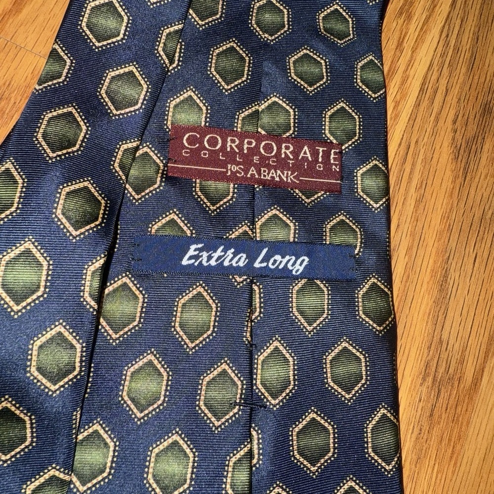 JOS.A.BANK CORPORATE Collection GEOMETRIC Xtra Long SILK NECKTIE TIE LOT OF 3